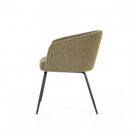 SCAUN ASTRID - METAL / LEMN / TESATURA 100% POLIESTER - VERDE ARMY BOUCLÉ - 60(L) x 76.5(h) x 60(l) - Img 5