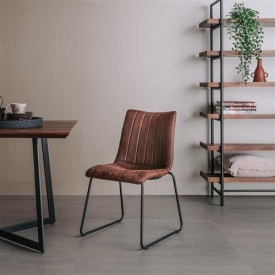SCAUN BUNOL SAVANNAH - METAL / MATERIAL - NEGRU / MARO - 65(L) X 86(H) X 49(L) - Img 2