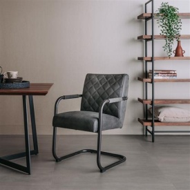 SCAUN CIVO - METAL / MATERIAL - NEGRU / ANTRACIT - 70(L) X 86(H) X 57(L) - Img 2