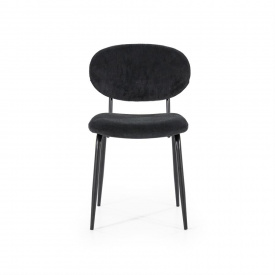 SCAUN COSMO - METAL / TESATURA - NEGRU - 50(L) x 80(h) x 61.5(l) - Img 2