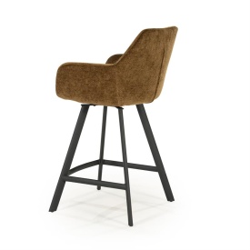 SCAUN DE BAR BLISS CU COTIERE - MUȘTAR - 52(L) x 56.5(l) x 96.5(h) - Img 4