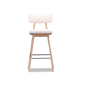 SCAUN DE BAR GLOV - LEMN [FSC] / MATERIAL - CULOARE LA ALEGERE - 51(L) x 95/107(h) x 57(l) - Img 2