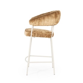 SCAUN DE BAR LIZZY FEMME - TESATURA SI METAL - GALBEN - 55(L) x 53(l) x 96(h) cm - Img 3