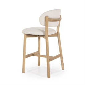 SCAUN DE BAR MIKKY MOON - TESATURA SI STEJAR - BEJ - 53(L) x 57.5(l) x 97.5(h) cm - Img 4