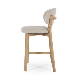 SCAUN DE BAR MIKKY MOON - TESATURA SI STEJAR - TAUPE - 53(L) x 57.5(l) x 97.5(h) cm - Img 3