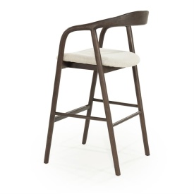SCAUN DE BAR RAYVEN - LEMN DE FRASIN SI TESATURA - MARO - 55(L) x 62.5(l) x 104(h) cm - Img 4