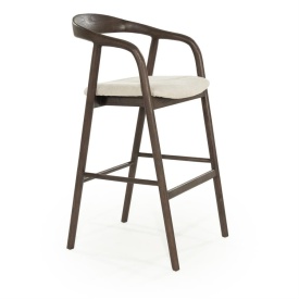 SCAUN DE BAR RAYVEN - LEMN DE FRASIN SI TESATURA - MARO - 55(L) x 62.5(l) x 104(h) cm - Img 10