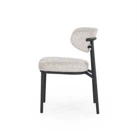 SCAUN JARI - METAL ȘI ȚESĂTURĂ - BEJ - 57(L) x 55(l) x 78(h) - Img 2