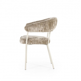 SCAUN LIZZY FEMME - TESATURA / METAL - BEJ - 59(L) x 79(h) x 60.5(l) - Img 3