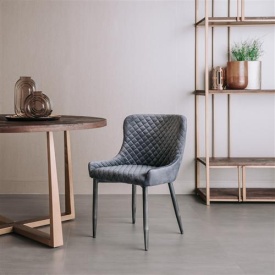 SCAUN OLEDO BLUVEL - METAL / MATERIAL - NEGRU / GRI - 60(L) X 80(H) X 52(L) - Img 2