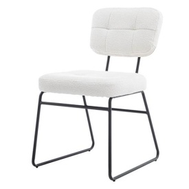 SCAUN PADOLA ALPINE - METAL / MATERIAL - NEGRU / ALB - 62(L) X 87.5(H) X 50.5(L)