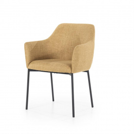SCAUN PAUL - METAL / LEMN / TESATURA 100% POLIESTER - ANTRACIT - 58(L) x 82(h) x 60(l) - Img 1