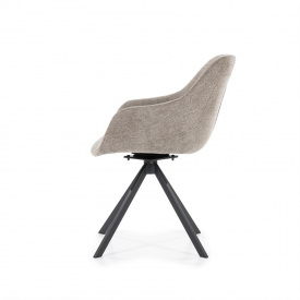 SCAUN PIVOTANT MAMÉ HOUSTON - METAL / LEMN / TESATURA 100% POLIESTER - BEJ - 58(L) x 82(h) x 61.5(l) - Img 3