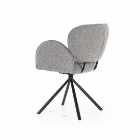 SCAUN PIVOTANT ROSALIN LUNA - METAL / LEMN / TESATURA 100% POLIESTER - GRI - 60.5(L) x 83.5(h) x 61(l) - Img 4