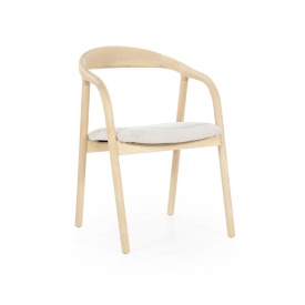 SCAUN RAYVEN - LEMN DE FRASIN SI TESATURA - NATURAL - 56(L) x 57(l) x 79(h) cm - Img 11