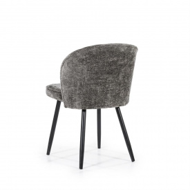 SCAUN RILEY AURORA - METAL / LEMN / TESATURA 100% POLIESTER - CENUSIU - 52.5(L) x 80(h) x 59.5(l) - Img 3