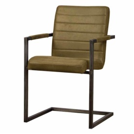 SCAUN ROCCA BULL - METAL / MATERIAL - NEGRU / CONIAC - 56(L) X 86(H) X 62(L) - Img 1