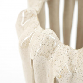 SUPORT LUMANARI HURICANE - CERAMICA - BEJ - 24.5(L) x 27.8(h) x 22.5(l) - Img 2