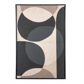 TABLOU ATO MARE - LEMN SI TESATURA - NEGRU/BEJ/CREM - 80(L) x 120(h) x 3(l) - Img 1