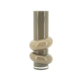 VAZĂ CURBLE MARE - GRI TAUPE - 16.5(L) x 16.5(l) x 39.5(h)