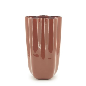 VAZĂ FLORI - ROȘU CORAL - 17.5(L) x 17.5(l) x 30(h)
