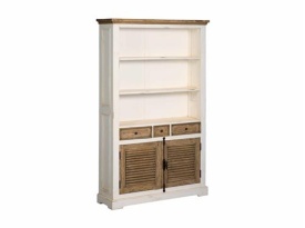 BIBLIOTECA AMANDA - LEMN DE PIN [FSC] - ALB / NATURAL - 120(L) x 190(h) x 35(l)