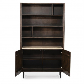 BIBLIOTECA LIO - DIN LEMN DE MANGO [FSC] SI TRAVERTIN - MARO - 120(L) x 200(h) x 41(l) - Img 2