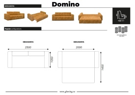 CANAPEA EXTENSIBILA DOMINO - 250(L) x 94(h) x 105(l) (cm) - Img 3