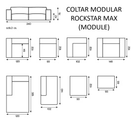 COLTAR MODULAR ROCKSTAR MAX - (CHL+1S+1S+CE+1S+PM) - 408(L) x 75(h) x 295(l) - Img 5