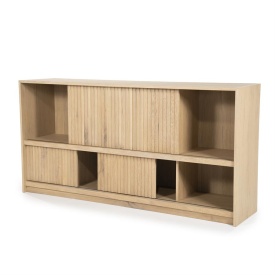 COMODA MILO - LEMN SI FURNIR DE STEJAR - NATURAL - 180(L) x 42(l) x 90(h) cm - Img 7