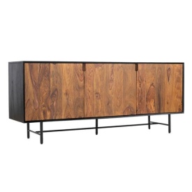 COMODA TRIVAGO - LEMN DE MANGO [FSC] / METAL - NEGRU / FINISAJ MARO NATURAL NUC - 180(L) x 75(h) x 45(l)