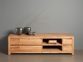 COMODA TV CORONA - LEMN DE TEC [FSC] - MARO NATURAL - 170(L) X 50(H) X 50(L) CM - Img 2