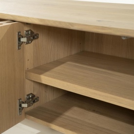 COMODA TV JAKE 6 USI - LEMN SI FURNIR DE STEJAR - NATURAL - 264(L) x 47(l) x 50(h) cm - Img 8