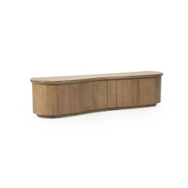 COMODA TV JOSH - LEMN SI FURNIR DE STEJAR - MARO - 180(L) x 42(l) x 43(h) cm - Img 5