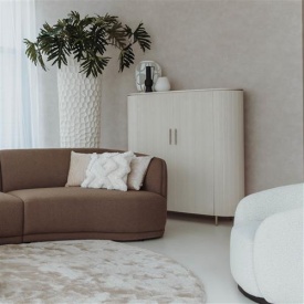 DULAP CORBETTA - LEMN SI METAL - ALB MURDAR - 135(L) x 145(h) x 45(l) - Img 2