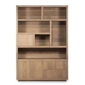DULAP HELSINKI - LEMN SI FURNIR DE STEJAR - MARO - 150(L) x 42(l) x 220(h) cm