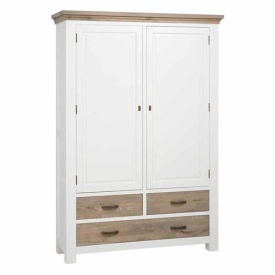 DULAP PARMA - FURNIR DE STEJAR [FSC] / METAL - ALB / MARO - 140(L) x 200(h) x 45(l)