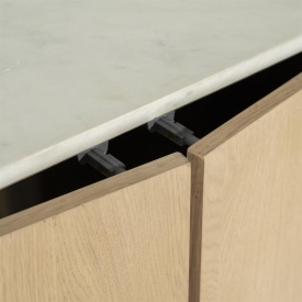 DULAPUL DON - LEMN DE STEJAR SI FURNIR - NATURAL - 120(L) x 40(l) x 140(h) cm - Img 11
