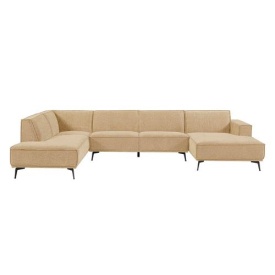 LEEDS CHAISE R - 2 5 - OTOMAN L - CITY 120 BEJ - 350(L) x 217(l) x 81(h) - Img 1