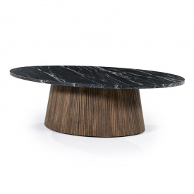 MASA DE CAFEA MAXIM - LEMN DE MANGO [FSC] / MARMURA - 120(L) x 34(h) x 70(l) - Img 2