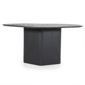 MASA DE DINING BEAU - LEMN DE MANGO / METAL - NEGRU - 150(L) x 76(h) x 124(l) - Img 1