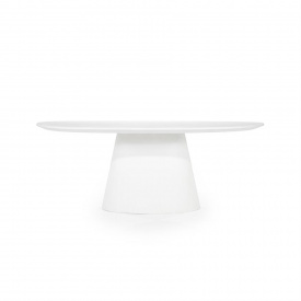 MASA DE DINING ELIN OVALA - OXID DE MAGNEZIU / FIBRA DE STICLA - ALB - 200(L) x 76(h) x 110(l)