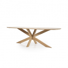 MASA DE DINING NIKKI - LEMN DE SALCAM [FSC] - NATURAL - 240(L) x 76(h) x 100(l) - Img 5