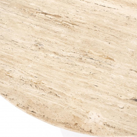 MASA DE DINING SARA - 130X130X76 CM - LEMN DE MANGO SI TRAVERTIN - (L) x (h) x (l) - Img 5