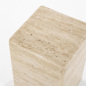 MASA LATERALA DONTA - TRAVERTIN - MARO - 30(L) x 30(l) x 47(h) cm - Img 3
