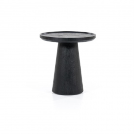 MASA LATERALA RON - LEMN DE MANGO [FSC] - NEGRU - Ø46 x 49(h) - Img 1