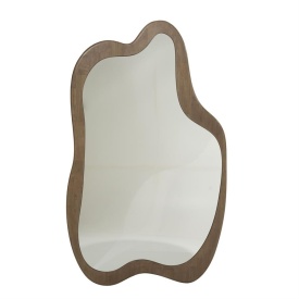 OGLINDA DE PODEA LABAN XL - STICLA SI LEMN DE CAUCIUC - NATURAL - 110(L) x 180(l) x 2.5(h) - Img 1