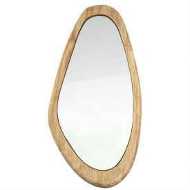 OGLINDA LABAN MICA - STICLA & LEMN - NATURAL - 40.5(L) x 85(h) x 2(l)