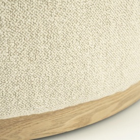 POUF AVAH MARE MANTZ - TESATURA SI FURNIR DIN LEMN DE PIN - BEJ - 80(L) x 80(l) x 35(h) cm - Img 3