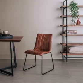 SCAUN BUNOL SAVANNAH - METAL / MATERIAL - NEGRU / MARO DESCHIS - 65(L) X 86(H) X 49(L) - Img 2